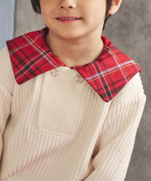 apres les cours（アプレレクール）の「【リンク】セーラーカラートップス（スウェット・キッズ・アイボリー/ネイビー・80/90/100/110/120/130）」の7枚目の写真