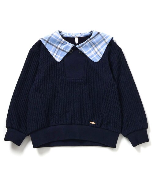 apres les cours（アプレレクール）の「【リンク】セーラーカラートップス（スウェット・キッズ・アイボリー/ネイビー・80/90/100/110/120/130）」の10枚目の写真