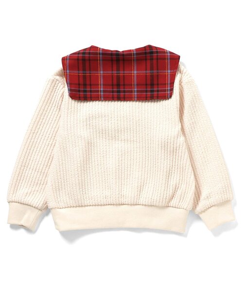 apres les cours（アプレレクール）の「【リンク】セーラーカラートップス（スウェット・キッズ・アイボリー/ネイビー・80/90/100/110/120/130）」の4枚目の写真