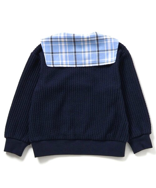 apres les cours（アプレレクール）の「【リンク】セーラーカラートップス（スウェット・キッズ・アイボリー/ネイビー・80/90/100/110/120/130）」の11枚目の写真