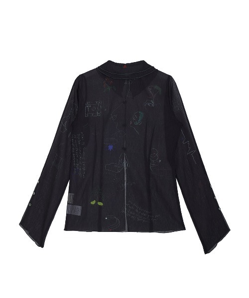 セール】UND ASSORT COLOR TATTOO SHEER TOP（シャツ/ブラウス