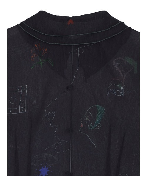 セール】UND ASSORT COLOR TATTOO SHEER TOP（シャツ/ブラウス