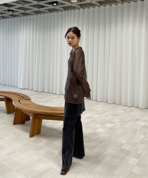 セール】UND ASSORT COLOR TATTOO SHEER TOP（シャツ/ブラウス