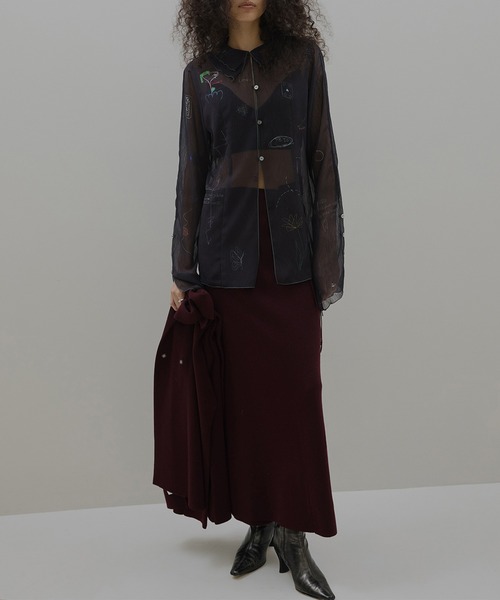 セール】UND ASSORT COLOR TATTOO SHEER TOP（シャツ/ブラウス