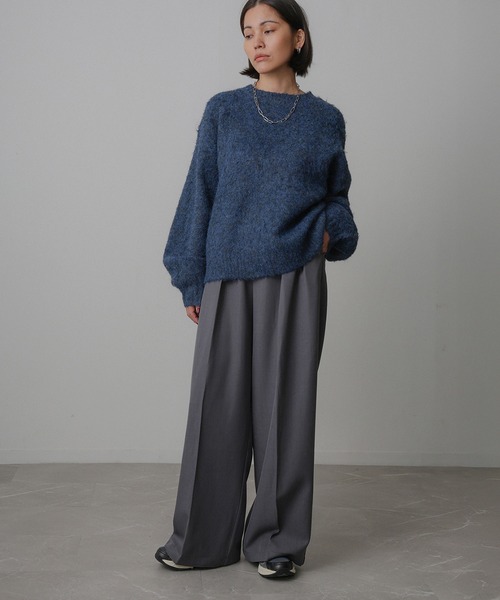 Floran(フローラン)の「ツイル タック パンツ(スラックス・レディース・ブラック/グレー/ブラウン・FREE)」の20枚目の写真