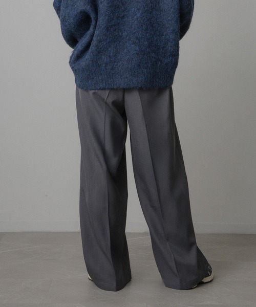 Floran(フローラン)の「ツイル タック パンツ(スラックス・レディース・ブラック/グレー/ブラウン・FREE)」の11枚目の写真
