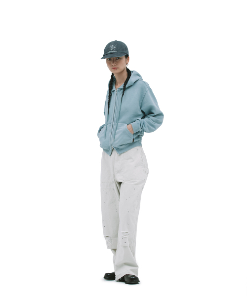 DEFGARMENTS（デフグラメンツ）の「PIG BRUSHED HOOD ZIPUP [SKY BLUE]（パーカー・レディース・その他・LARGE/SMALL）」の8枚目の写真
