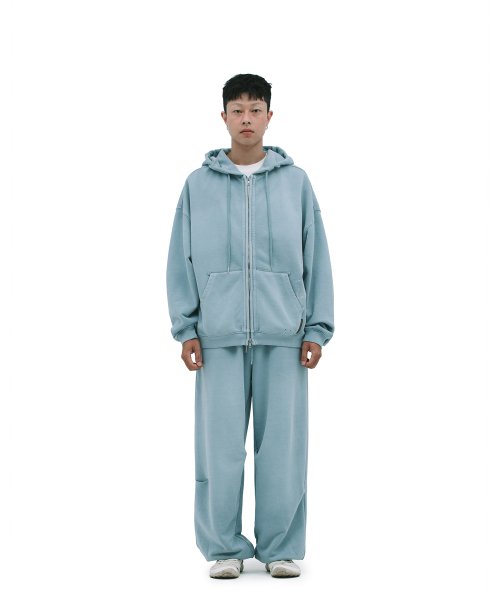 DEFGARMENTS（デフグラメンツ）の「PIG BRUSHED HOOD ZIPUP [SKY BLUE]（パーカー・レディース・その他・LARGE/SMALL）」の9枚目の写真