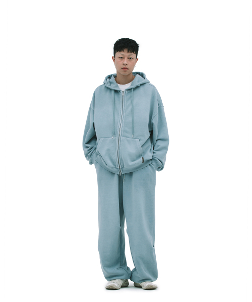DEFGARMENTS（デフグラメンツ）の「PIG BRUSHED HOOD ZIPUP [SKY BLUE]（パーカー・レディース・その他・LARGE/SMALL）」の11枚目の写真
