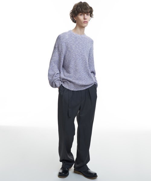 INSILENCE(インサイロンス)の「【INSILENCE×KKST】ダブルプリーツベルテッドウールパンツ CHARCOAL(スラックス・メンズ・その他・MEDIUM/SMALL)」の1枚目の写真
