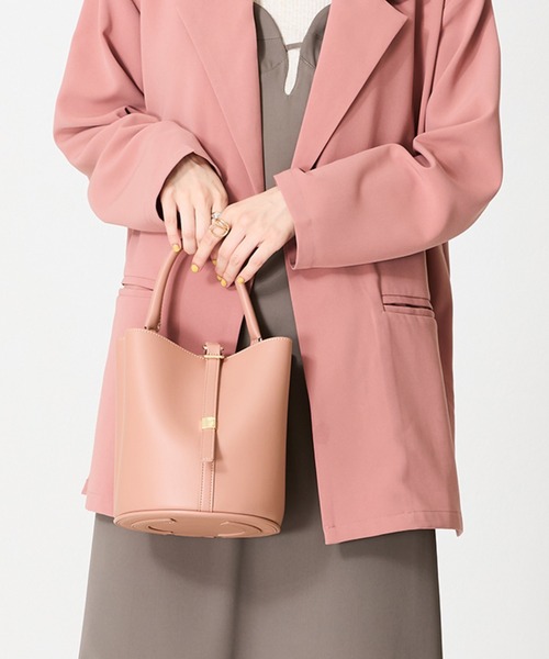 MISCH MASCH(ミッシュマッシュ)の「2wayバケツ型ショルダーバッグ(ハンドバッグ・レディース・ブラック/ベージュ/ピンク・フリ-)」の3枚目の写真