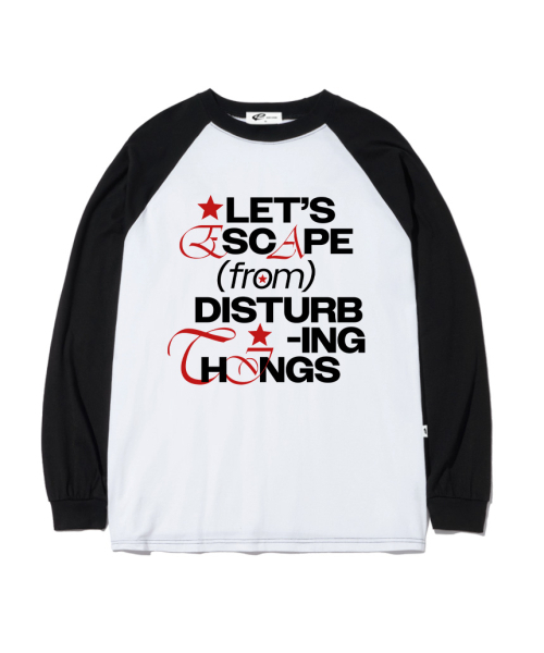 ESCAPEFROM（エスケープフロム）の「スローガンレタリングプリントロングスリーブ [3カラー]（Tシャツ/カットソー・レディース・ブラック/ネイビー/ブラウン・LARGE/MEDIUM/SMALL）」の4枚目の写真