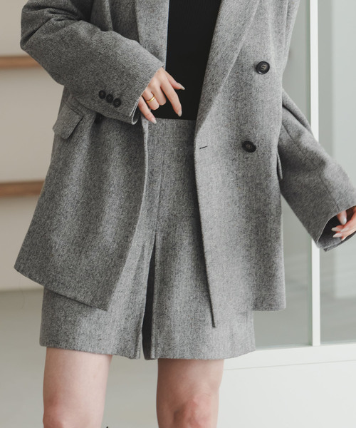 Noble（ノーブル）の「ネップツイードショートパンツ（その他パンツ・レディース・グレー/ブラウン・38/36）」の5枚目の写真