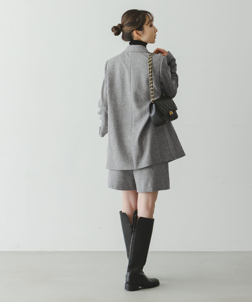 Noble（ノーブル）の「ネップツイードショートパンツ（その他パンツ・レディース・グレー/ブラウン・38/36）」の7枚目の写真