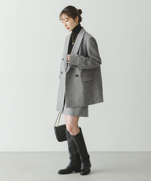 Noble（ノーブル）の「ネップツイードショートパンツ（その他パンツ・レディース・グレー/ブラウン・38/36）」の12枚目の写真