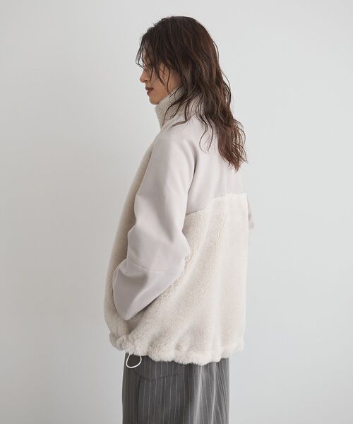 GARAGE OF GOOD CLOTHING（ガレージオブグッドクロージング）の「ヘイジーボアショートコート（その他アウター・レディース・ブラック/モカ/ライトグレー・FREE）」の7枚目の写真