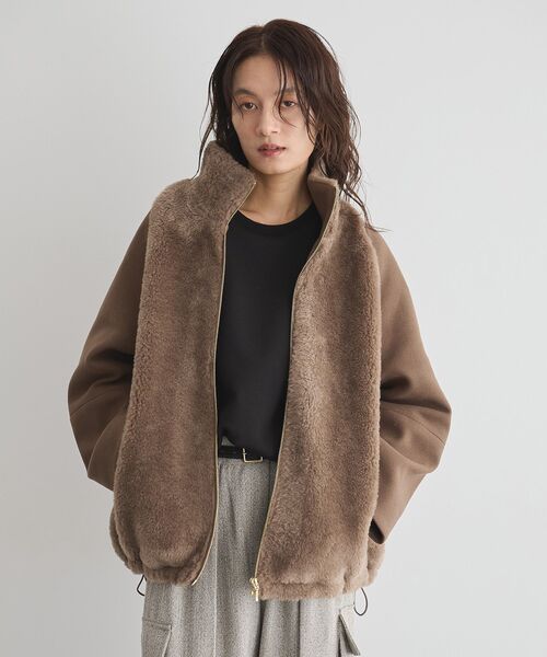 GARAGE OF GOOD CLOTHING（ガレージオブグッドクロージング）の「ヘイジーボアショートコート（その他アウター・レディース・ブラック/モカ/ライトグレー・FREE）」の15枚目の写真