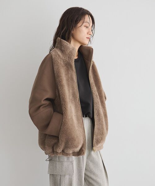 GARAGE OF GOOD CLOTHING（ガレージオブグッドクロージング）の「ヘイジーボアショートコート（その他アウター・レディース・ブラック/モカ/ライトグレー・FREE）」の16枚目の写真