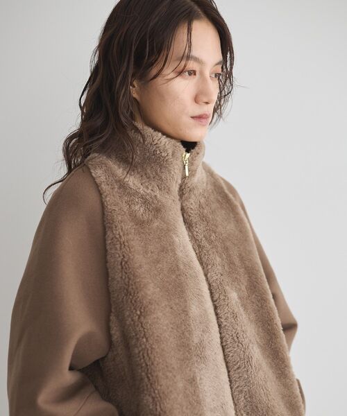 GARAGE OF GOOD CLOTHING（ガレージオブグッドクロージング）の「ヘイジーボアショートコート（その他アウター・レディース・ブラック/モカ/ライトグレー・FREE）」の18枚目の写真