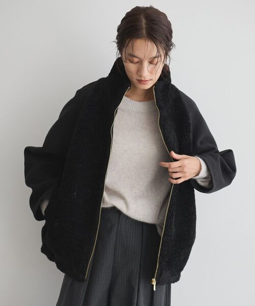 GARAGE OF GOOD CLOTHING（ガレージオブグッドクロージング）の「ヘイジーボアショートコート（その他アウター・レディース・ブラック/モカ/ライトグレー・FREE）」の22枚目の写真