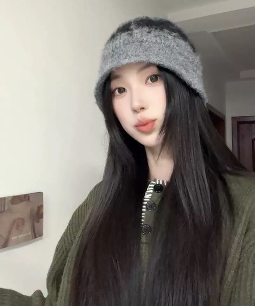 VIBGYOR（ヴィブジョー）の「【EIZZ/アイズ】グラデーションデザイン ニット バケットハット（ニットキャップ/ビーニー・レディース・グレー/ブラック/グリーン・FREE）」の15枚目の写真