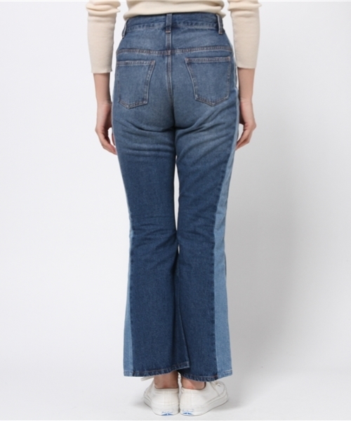 Kastane（カスタネ）の「切り替えベルボトム（デニムパンツ・レディース・ブルー・FREE）」の5枚目の写真