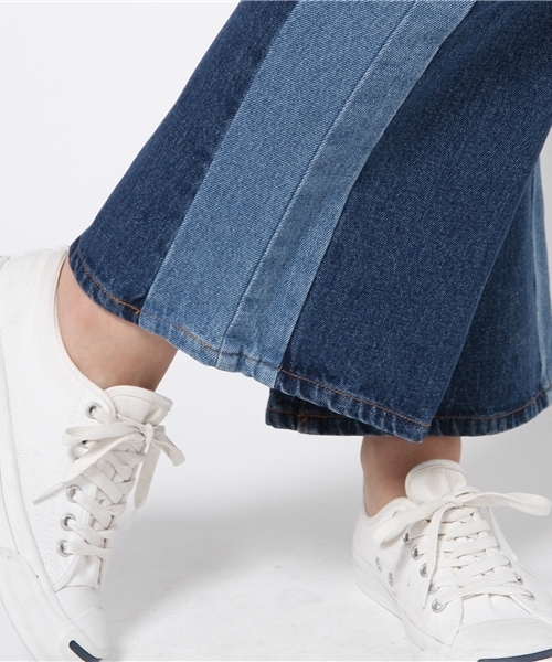 Kastane（カスタネ）の「切り替えベルボトム（デニムパンツ・レディース・ブルー・FREE）」の9枚目の写真