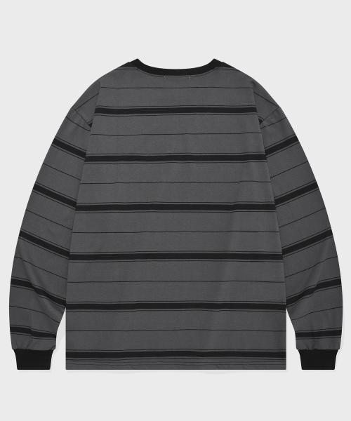 SAINTPAIN（セイントペイン）の「SPオルタネートストライプロングスリーブチャコール（Tシャツ/カットソー・レディース・その他・MEDIUM/LARGE）」の2枚目の写真