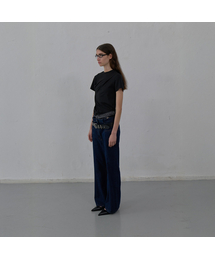 LCDC TM（エルシーディーシーティーエム）の「PLEATED DETAIL DENIM (BLUE)（デニムパンツ）」