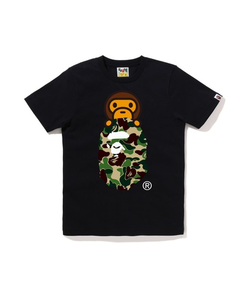 A BATHING APE（アベイシングエイプ）の「ABC CAMO MILO ON APE HEAD TEE（Tシャツ/カットソー・レディース・ブラック×ピンク/ブラック×ブルー/ホワイト×ピンク/ブラック×グリーン/ホワイト×ブルー/ホワイト×グリーン・SMALL/X-SMALL/MEDIUM/XX-SMALL）」の5枚目の写真