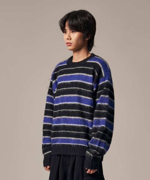 IDWS(アイドンワナセル)の「Vector Stripe Mohair Knit Black(ニット/セーター・レディース・その他・1/2)」の2枚目の写真