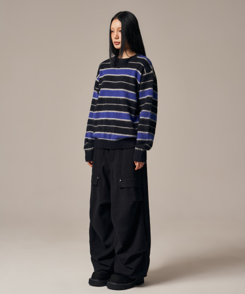 IDWS(アイドンワナセル)の「Vector Stripe Mohair Knit Black(ニット/セーター・レディース・その他・1/2)」の3枚目の写真