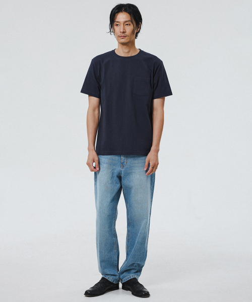 SHIRTER(シャーター)の「FINE COTTON STANDARD FIT T-SHIRT (NAVY)(Tシャツ/カットソー・メンズ・その他・SMALL/MEDIUM/LARGE)」の3枚目の写真