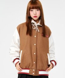 PIECEMAKER（ピースメーカー）の「TEETH VARSITY WOOL JACKET (BEIGE)（スタジャン）」