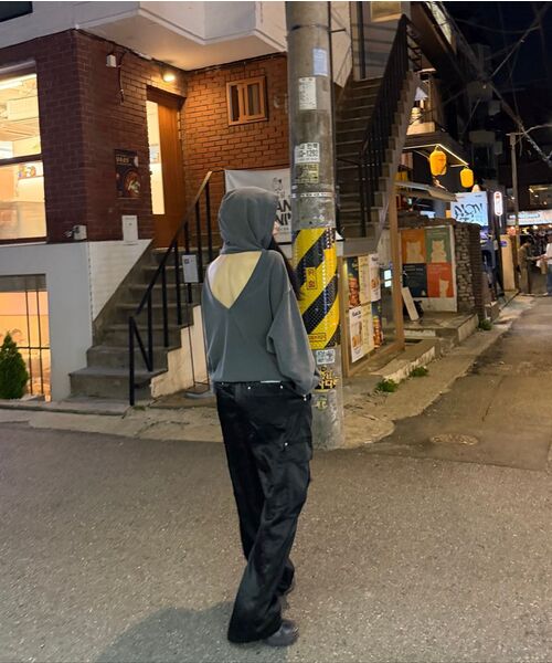 WHOLE PAPER(ホールペーパー)の「サテンワイドカーゴパンツ(ブラック)(その他パンツ・レディース・ブラック・ONE)」の3枚目の写真