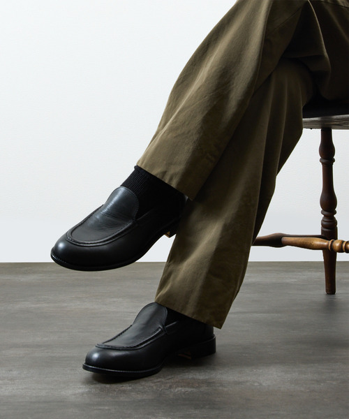 PADRONE(パドローネ)の「PADRONE パドローネ / MOCCASIN SLIP-ON オイルレザーヴァンプローファー モカシンスリッポンシューズ / PU8759-2015(ローファー・メンズ・ブラック/キャメル/ベージュ・40/41/42/43)」の8枚目の写真