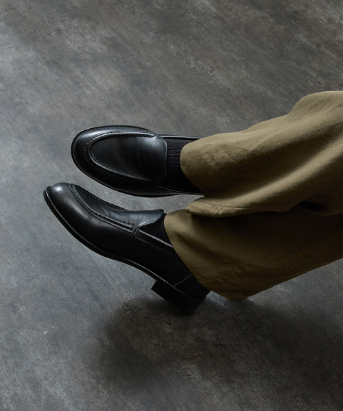 PADRONE(パドローネ)の「PADRONE パドローネ / MOCCASIN SLIP-ON オイルレザーヴァンプローファー モカシンスリッポンシューズ / PU8759-2015(ローファー・メンズ・ブラック/キャメル/ベージュ・40/41/42/43)」の11枚目の写真