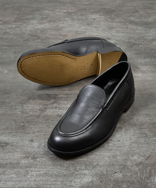 PADRONE(パドローネ)の「PADRONE パドローネ / MOCCASIN SLIP-ON オイルレザーヴァンプローファー モカシンスリッポンシューズ / PU8759-2015(ローファー・メンズ・ブラック/キャメル/ベージュ・40/41/42/43)」の12枚目の写真