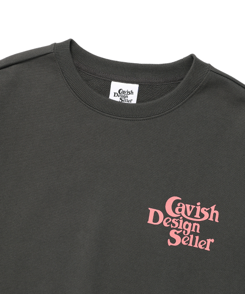 Cavish(カビシ)の「SELLER LOGO SWEATSHIRT CHARCOAL(CV2EFUM441A)(スウェット・レディース・チャコール・SMALL/MEDIUM/LARGE/X-LARGE)」の3枚目の写真
