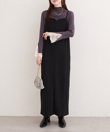 natural couture | カットジョーゼットナローキャミワンピース(ワンピース)