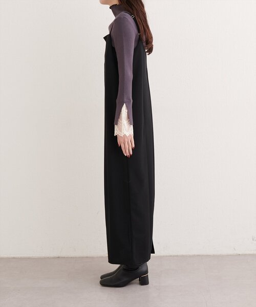 natural couture（ナチュラルクチュール）の「カットジョーゼットナローキャミワンピース（ワンピース・レディース・グレイッシュベージュ/ブラック/グレー/ドット/その他1・FREE）」の21枚目の写真