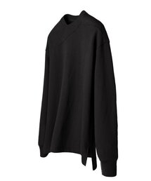 DGNAK（ディグナク）の「スライスネックラインTシャツ(ブラック)_ PD3TS1313（Tシャツ/カットソー）」