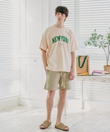 シグネチャーヘビーハーフパンツ-ライトオリーブ