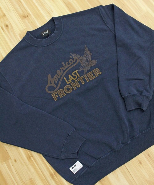 schott（ショット）の「FADE AMERICA’S LAST FRONTIER CREW SWEAT（スウェット・メンズ・ネイビー/レッド/ブラック・XXL/XL/L/M）」の9枚目の写真