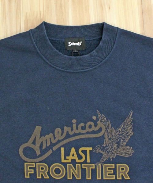 schott（ショット）の「FADE AMERICA’S LAST FRONTIER CREW SWEAT（スウェット・メンズ・ネイビー/レッド/ブラック・XXL/XL/L/M）」の13枚目の写真