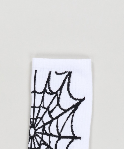 SPINNS（スピンズ）の「クルーソックス/スパイダー（ソックス/靴下・メンズ・ホワイト/ブラック・ONESIZE）」の6枚目の写真
