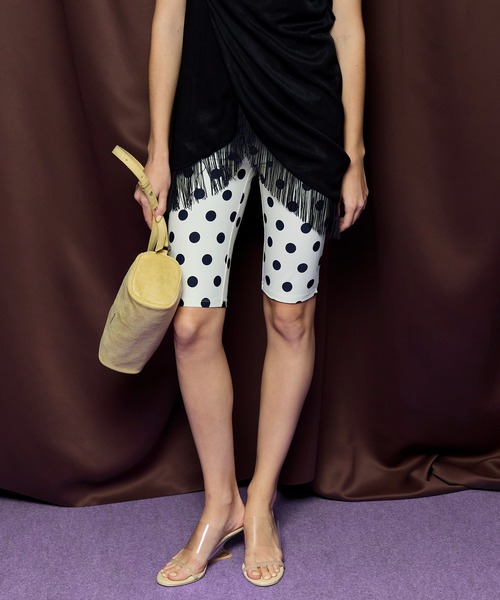 MAISON SPECIAL(メゾンスペシャル)の「Dot Cycle Pants/ドットサイクルパンツ(その他パンツ・レディース・オフホワイト/ブラック・FREE)」の4枚目の写真