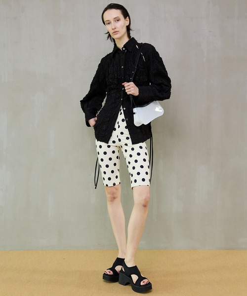 MAISON SPECIAL(メゾンスペシャル)の「Dot Cycle Pants/ドットサイクルパンツ(その他パンツ・レディース・オフホワイト/ブラック・FREE)」の5枚目の写真