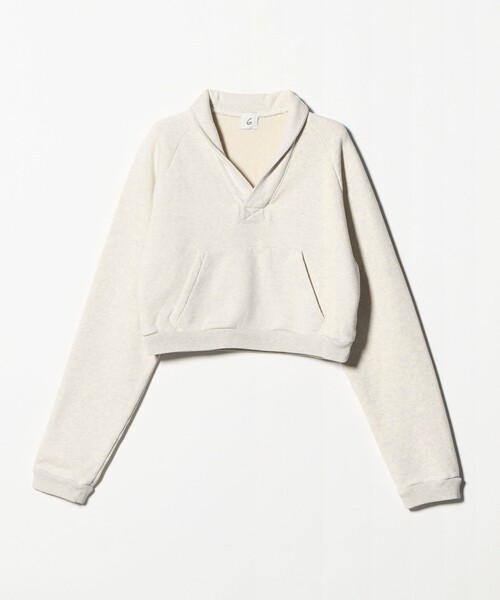 6（ロク）の「＜6(ROKU)＞コットンウラケ スキッパー（スウェット・レディース・その他1/モカ/オフホワイト・FREE）」の2枚目の写真