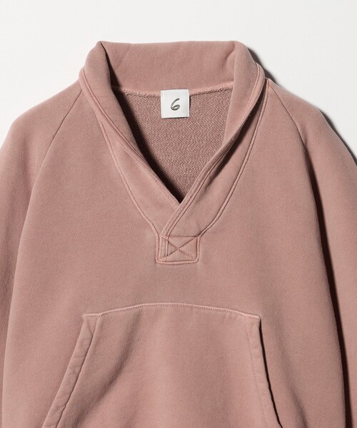 6（ロク）の「＜6(ROKU)＞コットンウラケ スキッパー（スウェット・レディース・その他1/モカ/オフホワイト・FREE）」の16枚目の写真